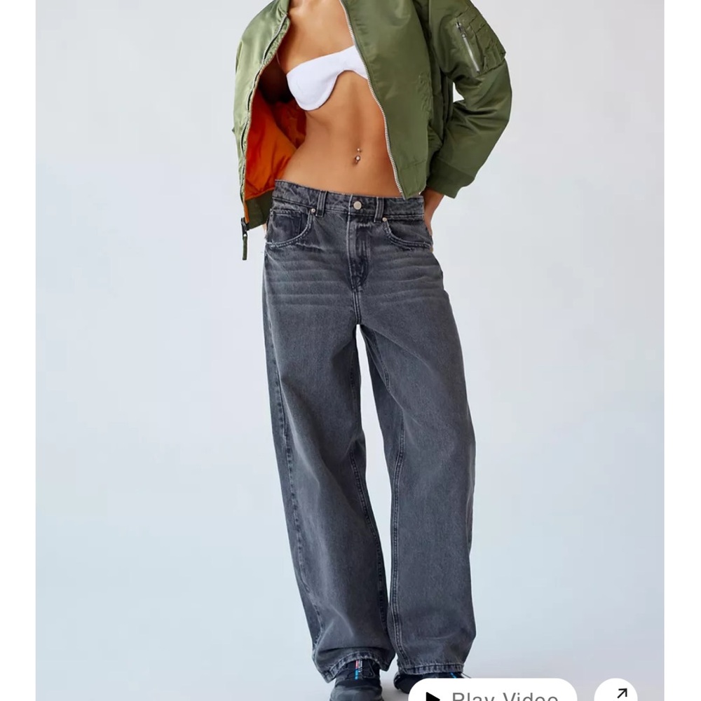 BDG Gray Flare Wide Leg Jeans